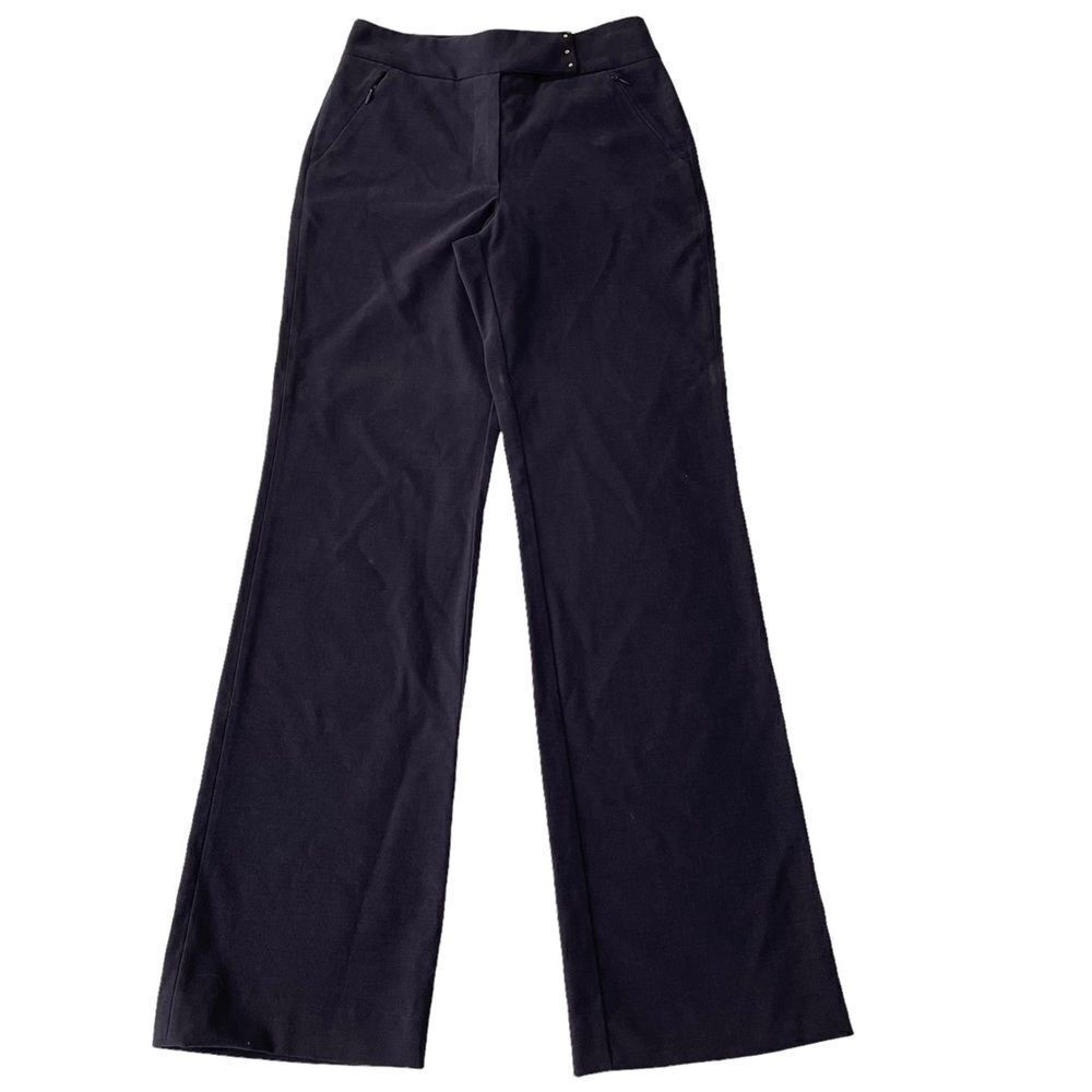 DISMERO BLACK SLACKS/ CHINO PANTS, high rise Jeweled accent,made in italy size 2